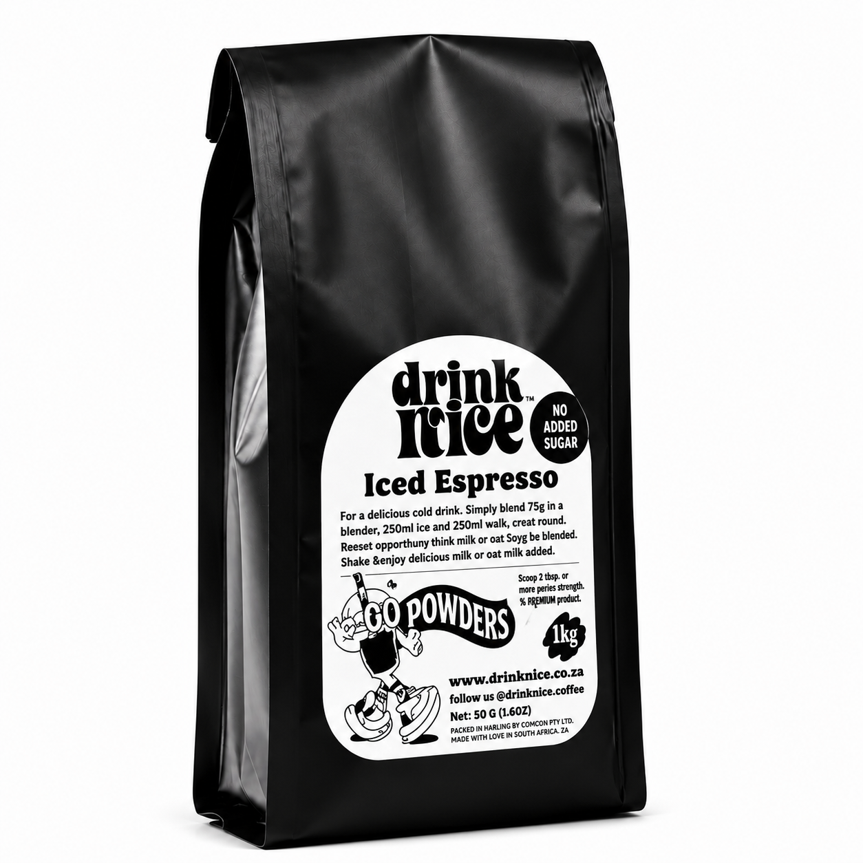 N'ice Frappe &amp; Latte Powders 1kg - No Sugar