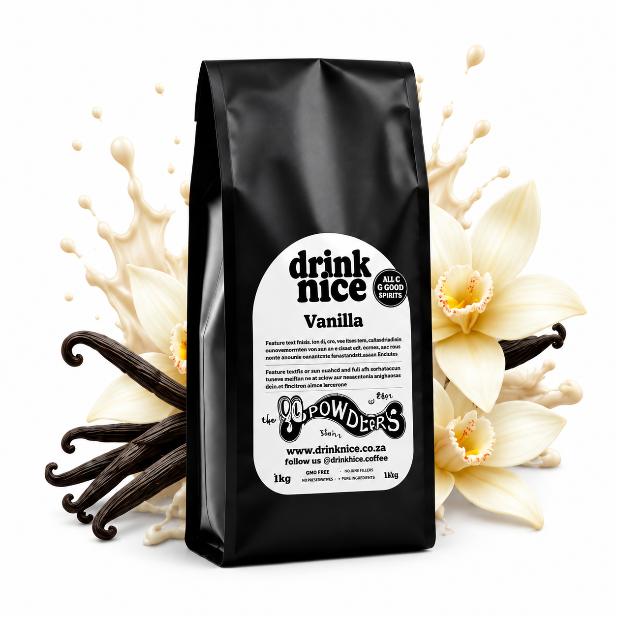 N'ice Frappe &amp; Latte Powders 1kg - No Sugar