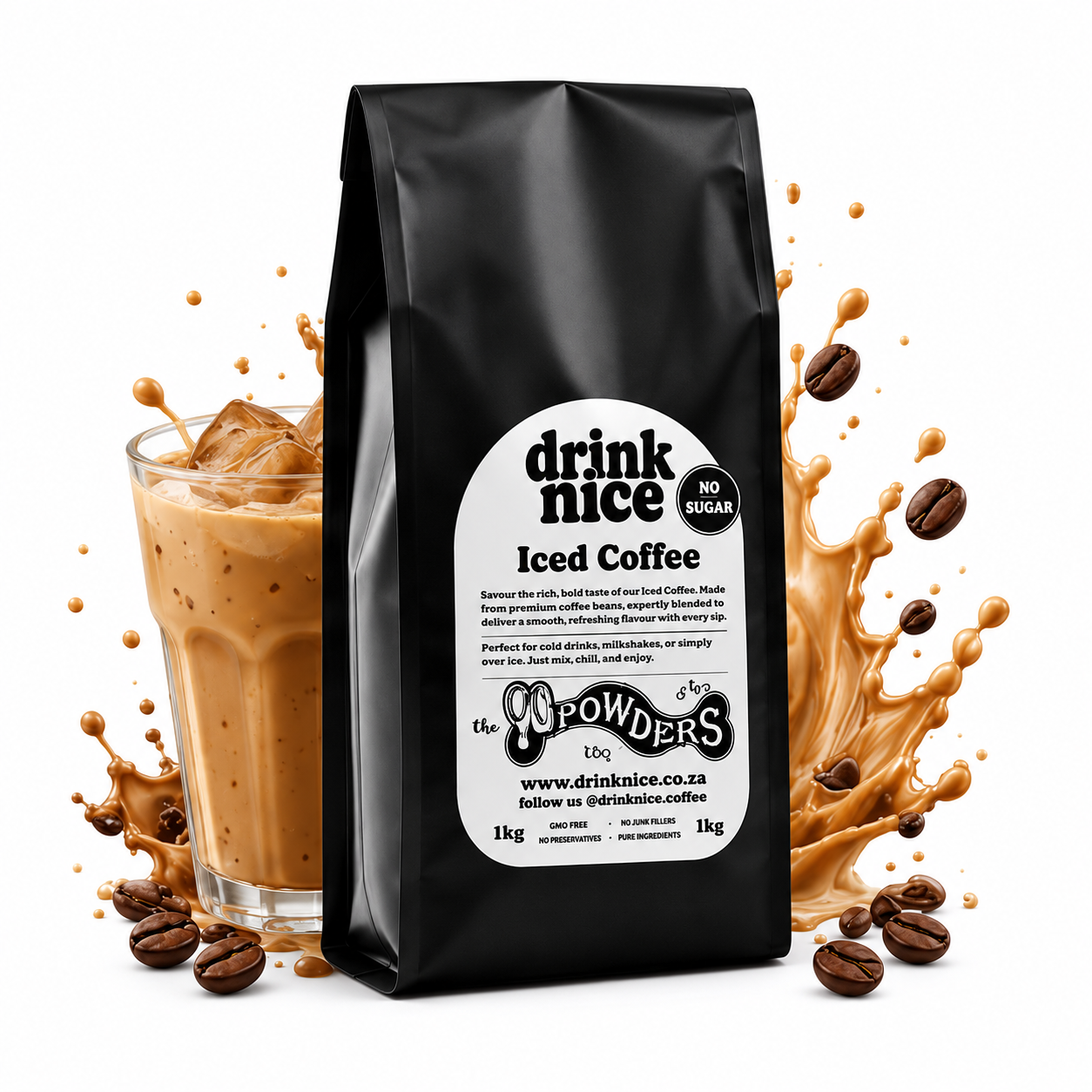 N'ice Frappe &amp; Latte Powders 1kg - No Sugar