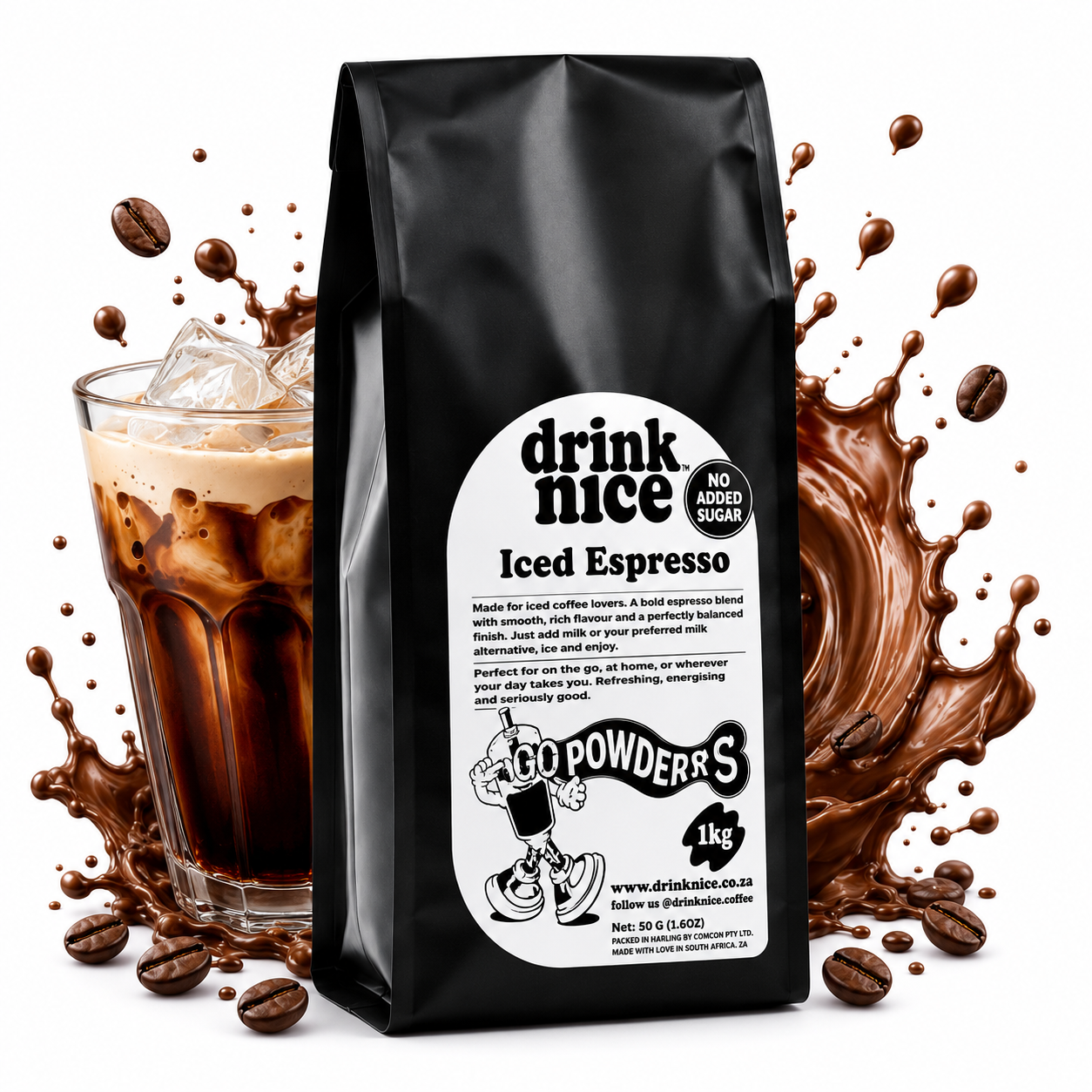 N'ice Frappe &amp; Latte Powders 1kg - No Sugar