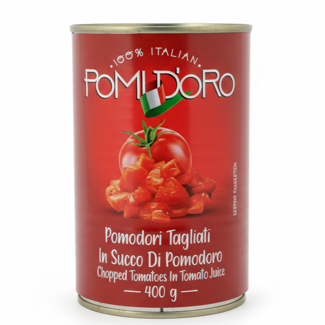 Can of Pomodoro on a white background