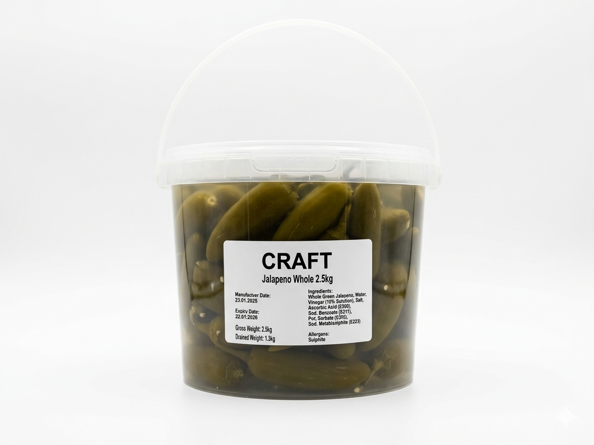 Whole Jalapenos 2.5kg - Craft In Brine