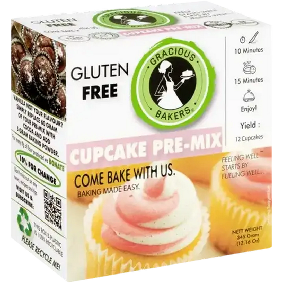 Gluten Free Vanilla Cup Cake Mix 345g