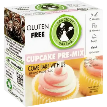 Gluten Free Vanilla Cup Cake Mix 345g