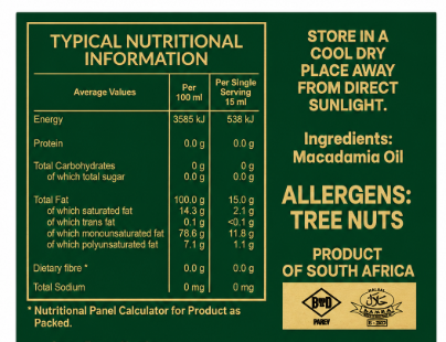 Oil Macadamia Nut 1L