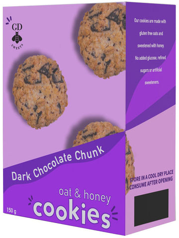 Gluten Free Dark Chocolate Oat Honey Biscuits 150g