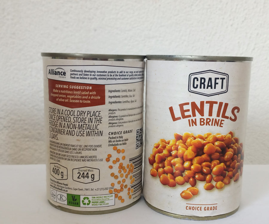 Lentils Tinned 400g