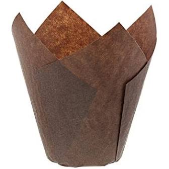 Muffin Cases Tulip 100s Brown
