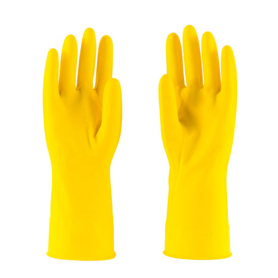 Gloves Yellow Latex(#).